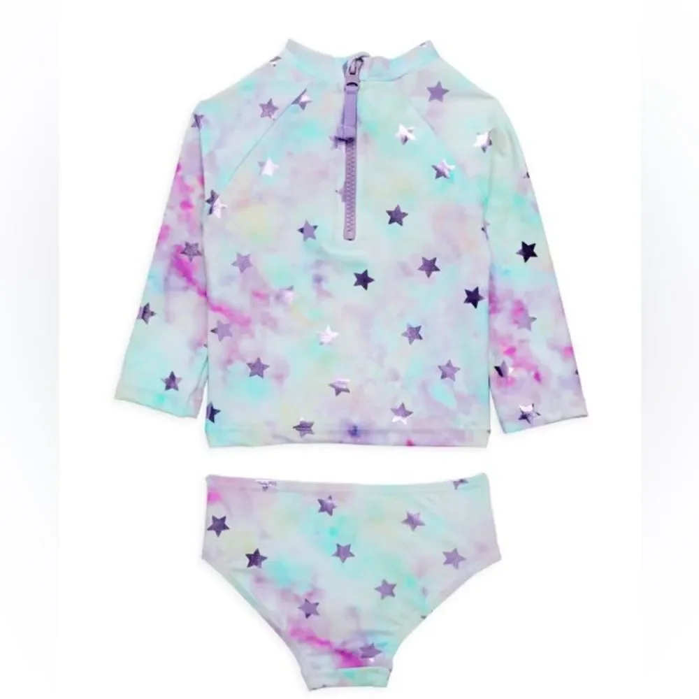 Andy & Evan Tie Dye Rash Guard Set 0/3 - Picture 9 of 9